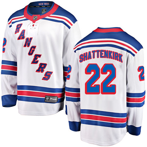 Herren New York Rangers Eishockey Trikot Kevin Shattenkirk #22 Breakaway Weiß Fanatics Branded Auswärts